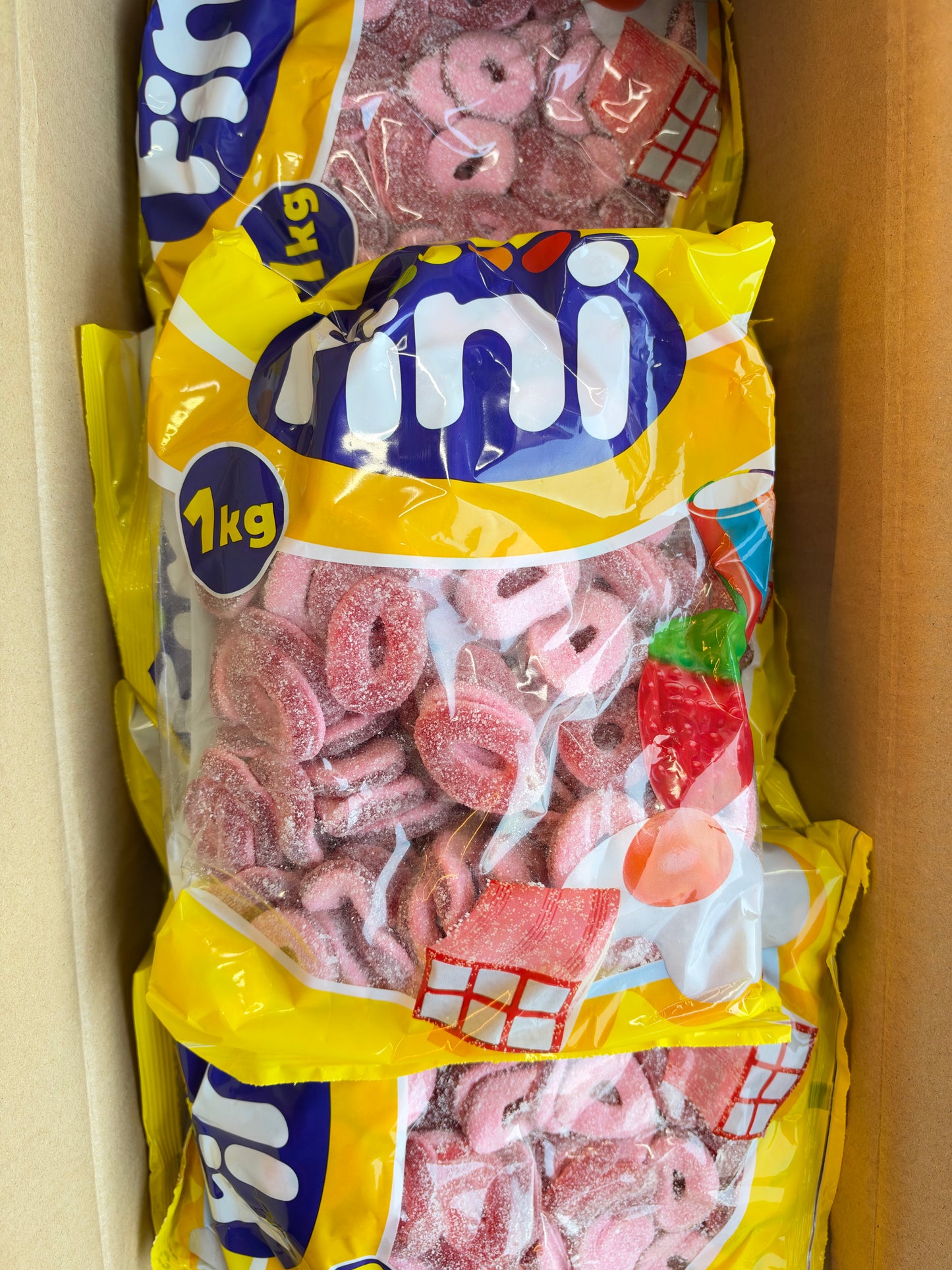 Fini Zure Aardbei Ringen Kiloknaller *MEGA ACTIE*