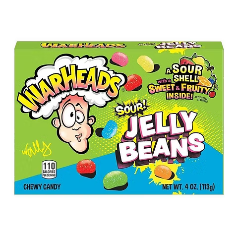 Warheads Sour Jelly Beans 99g