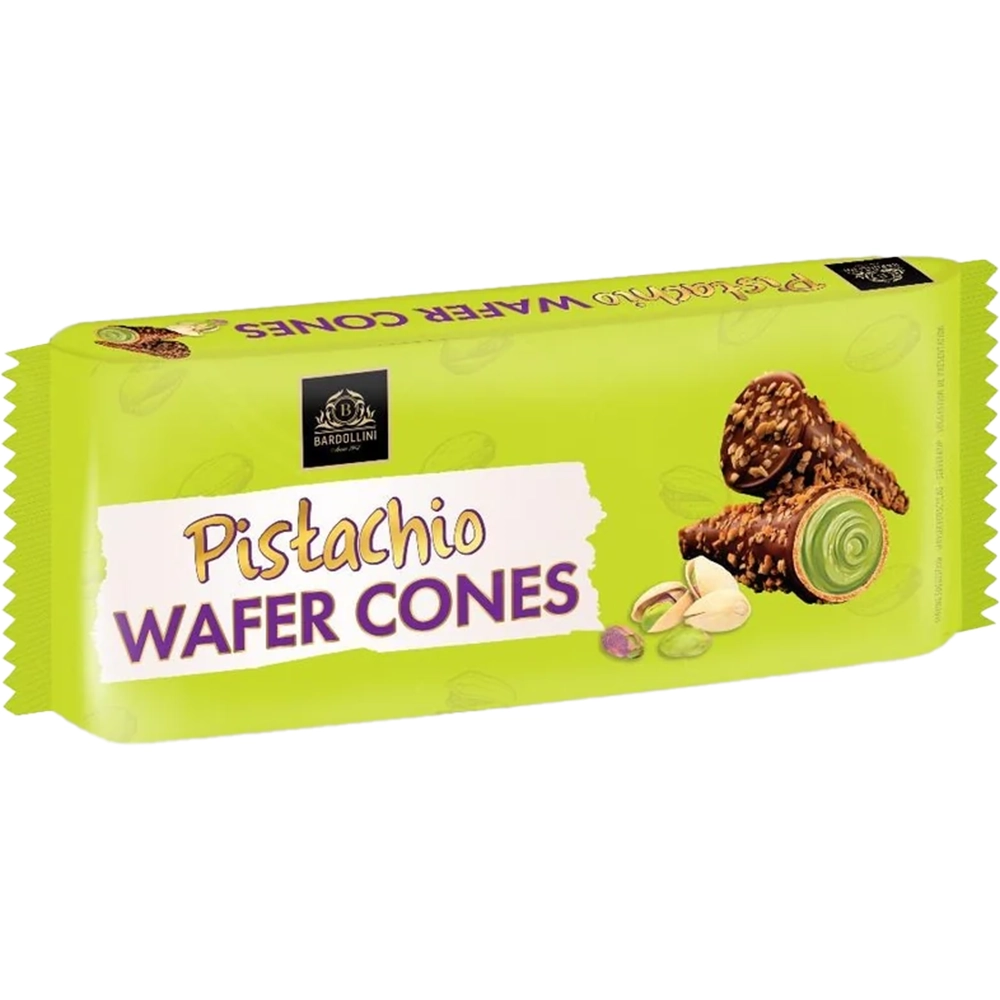 Pistachio Wafer Cones 100g