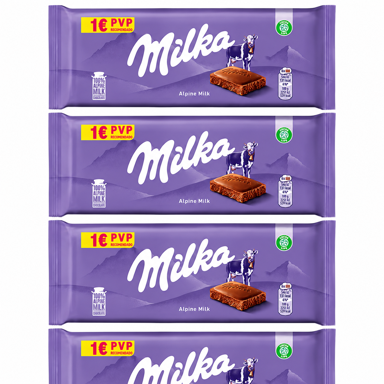 4 Milka repen 45g Bundel (THT 15-09)