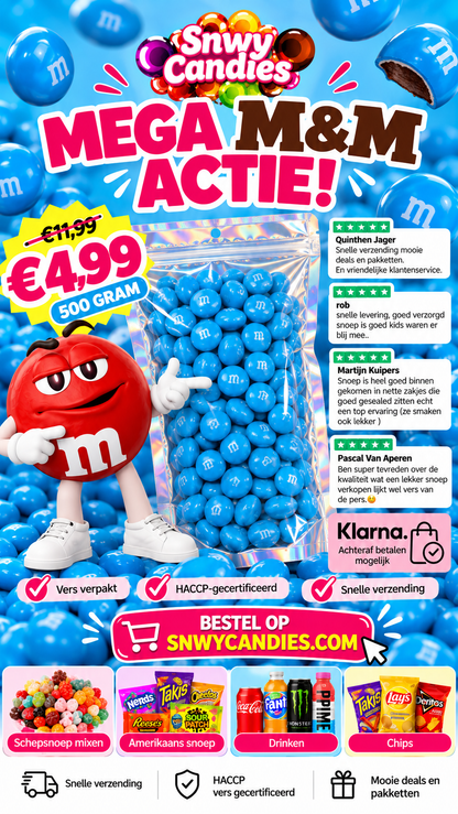 M&Ms Blauw Halve Kilo *MEGA ACTIE*