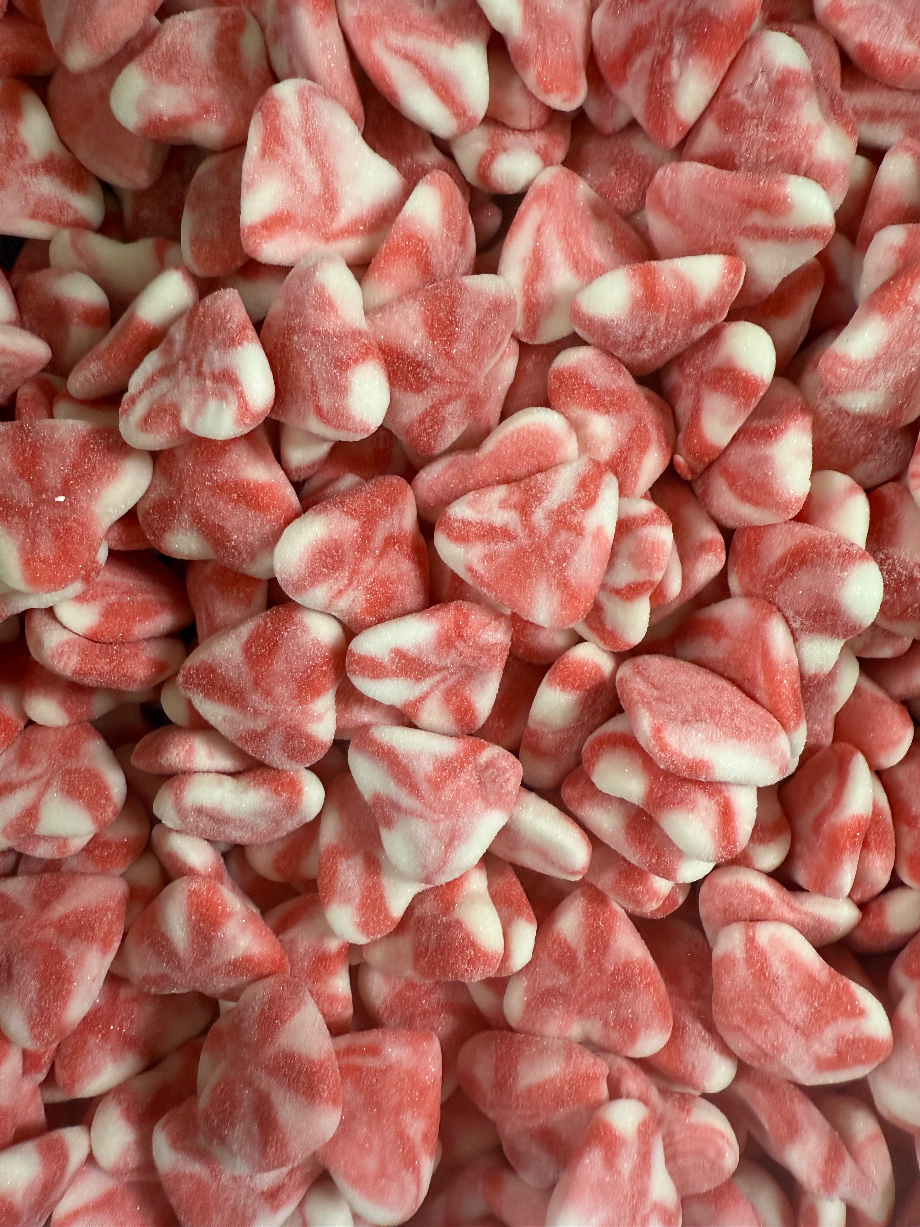 Snwy Pink Twist Hearts