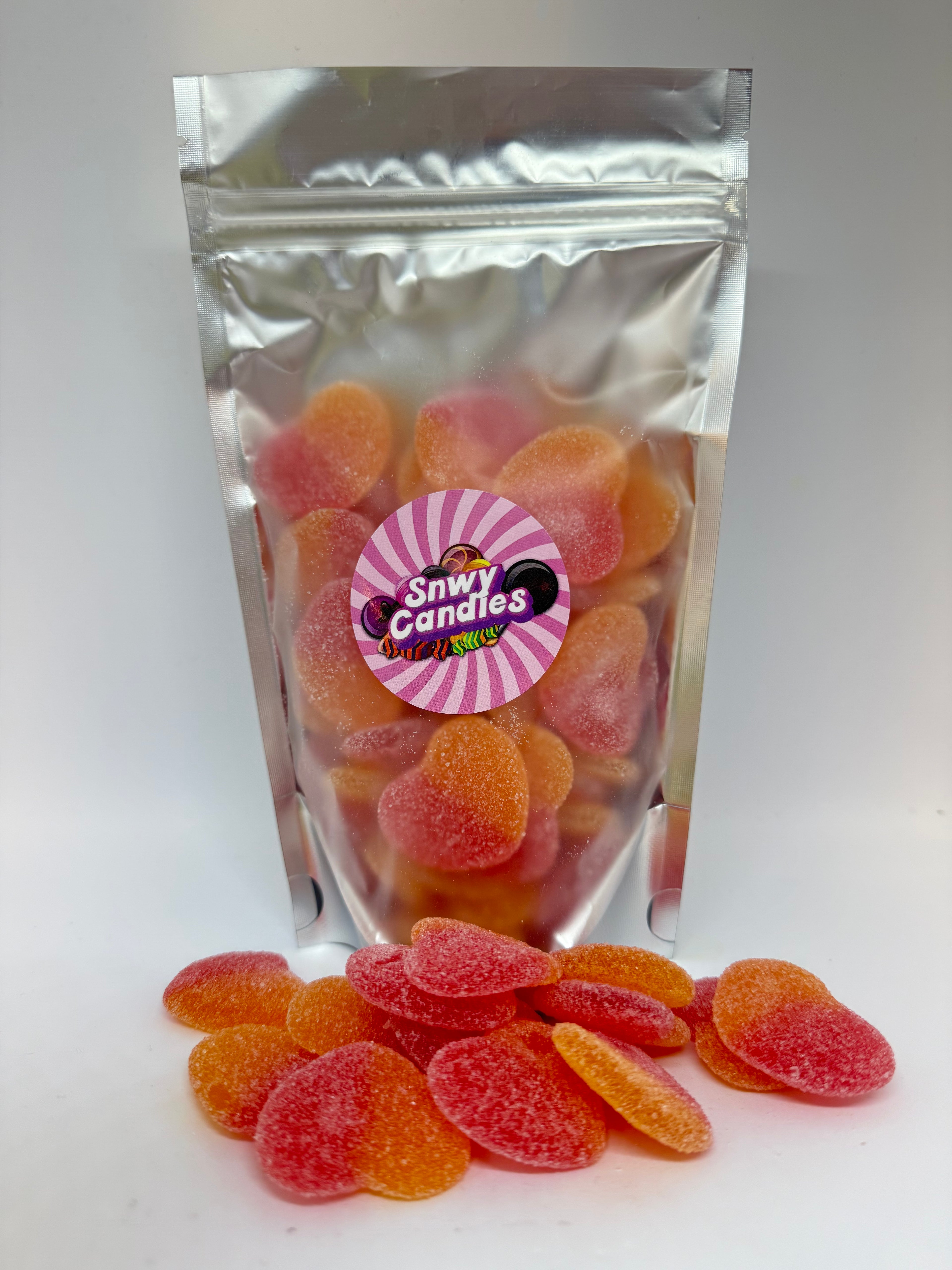 Snwy Peach Hearts
