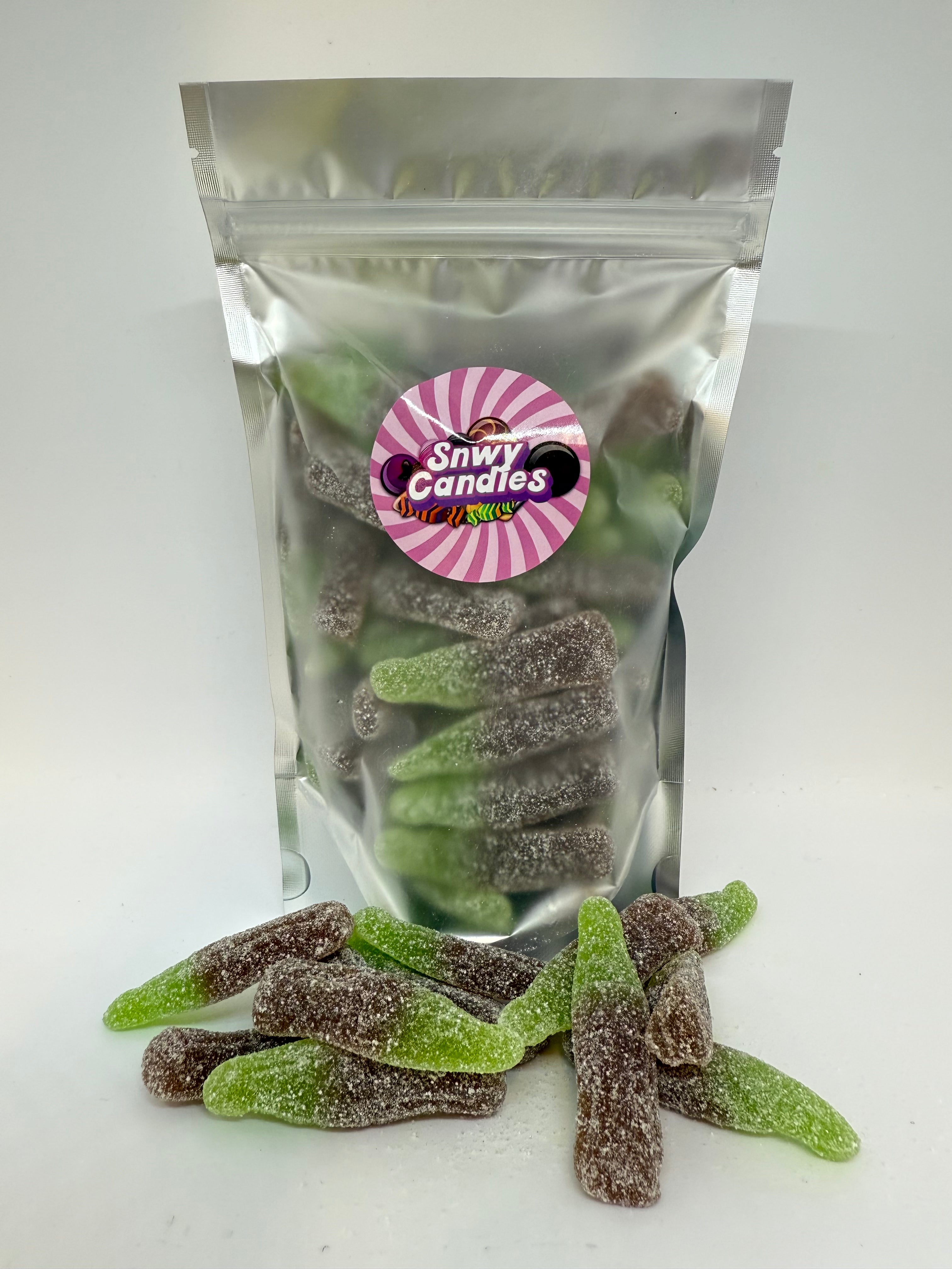 Snwy Sour Green Cola Bottles