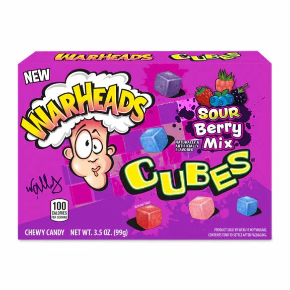 Warheads Berry Mix Cubes Theatre 99g